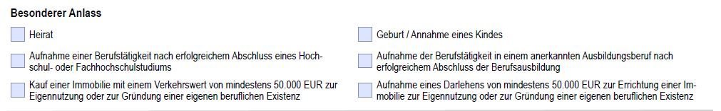 Antrag Berufsunfähigkeitsversicherung mit besonderem Anlass Berufsunfähigkeitsversicherung mit vereinfachten Gesundheitsfragen bei besonderem Anlass