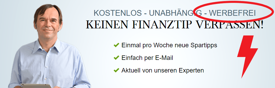 Werbung bei Finanztip