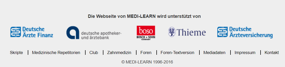 Sponsoring von Medi Learn durch Versicherungen