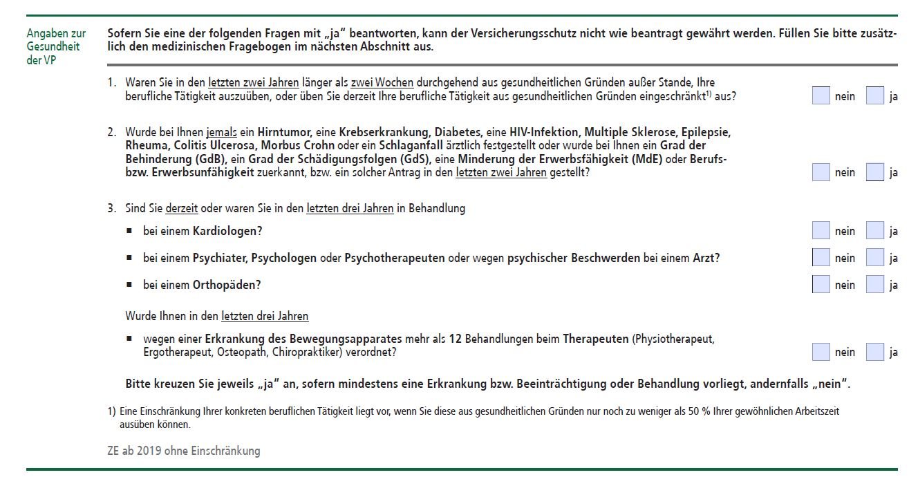 BU Versicherung mit einfachen Gesundheitsfragen für Ärzte und Medizinstudenten