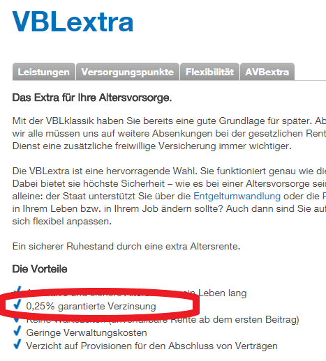 Altersvorsorge für Ärzte VBL Extra